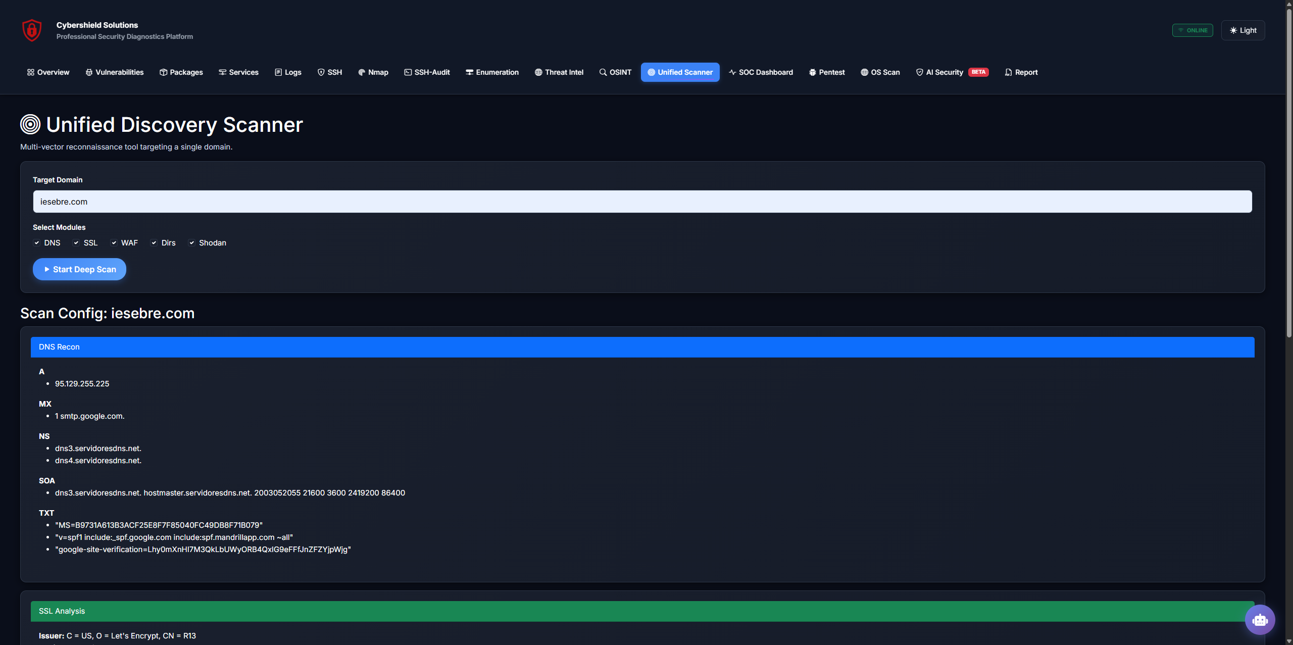 Cybershield Dashboard